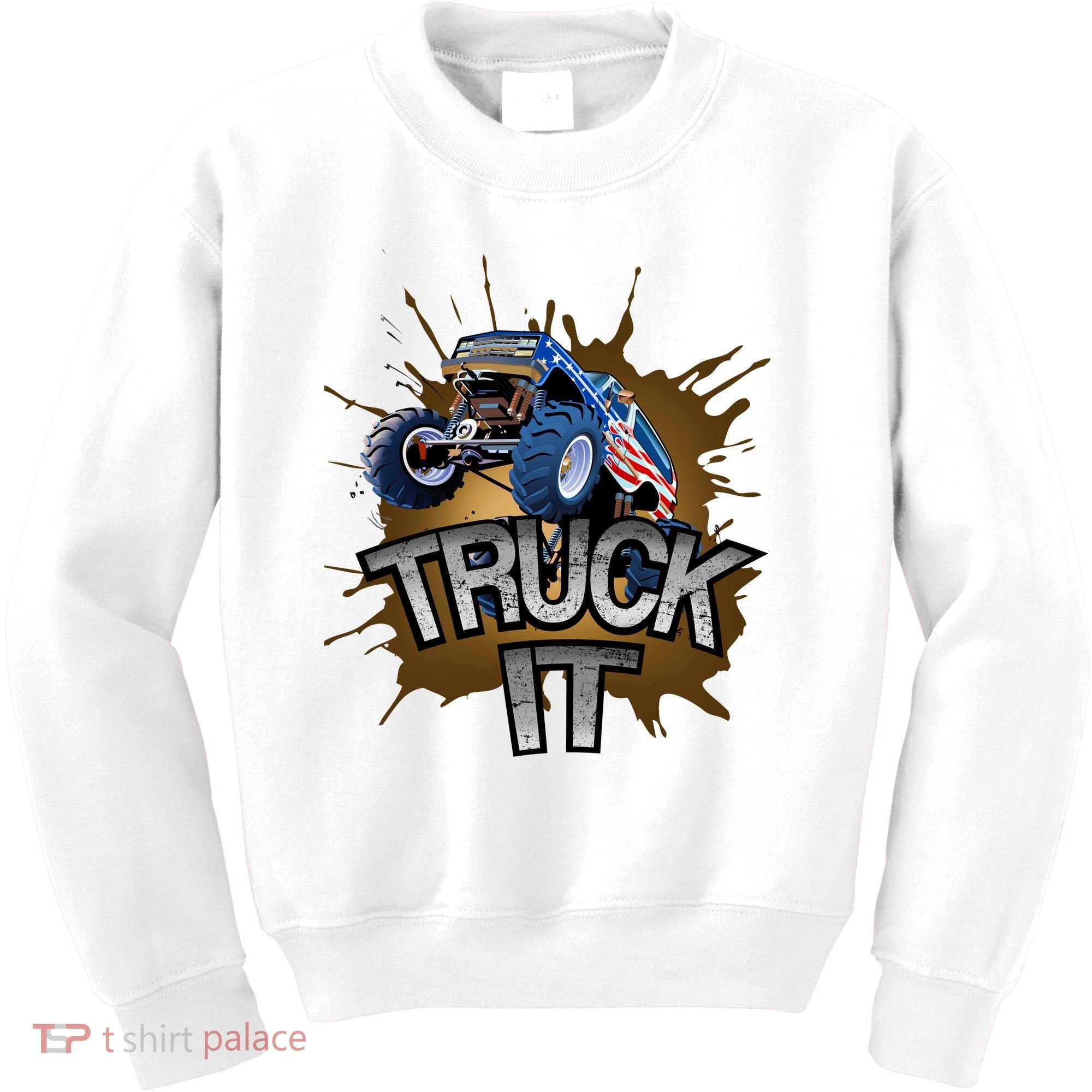 Truck It American Monster Truck Kids Sweatshirt