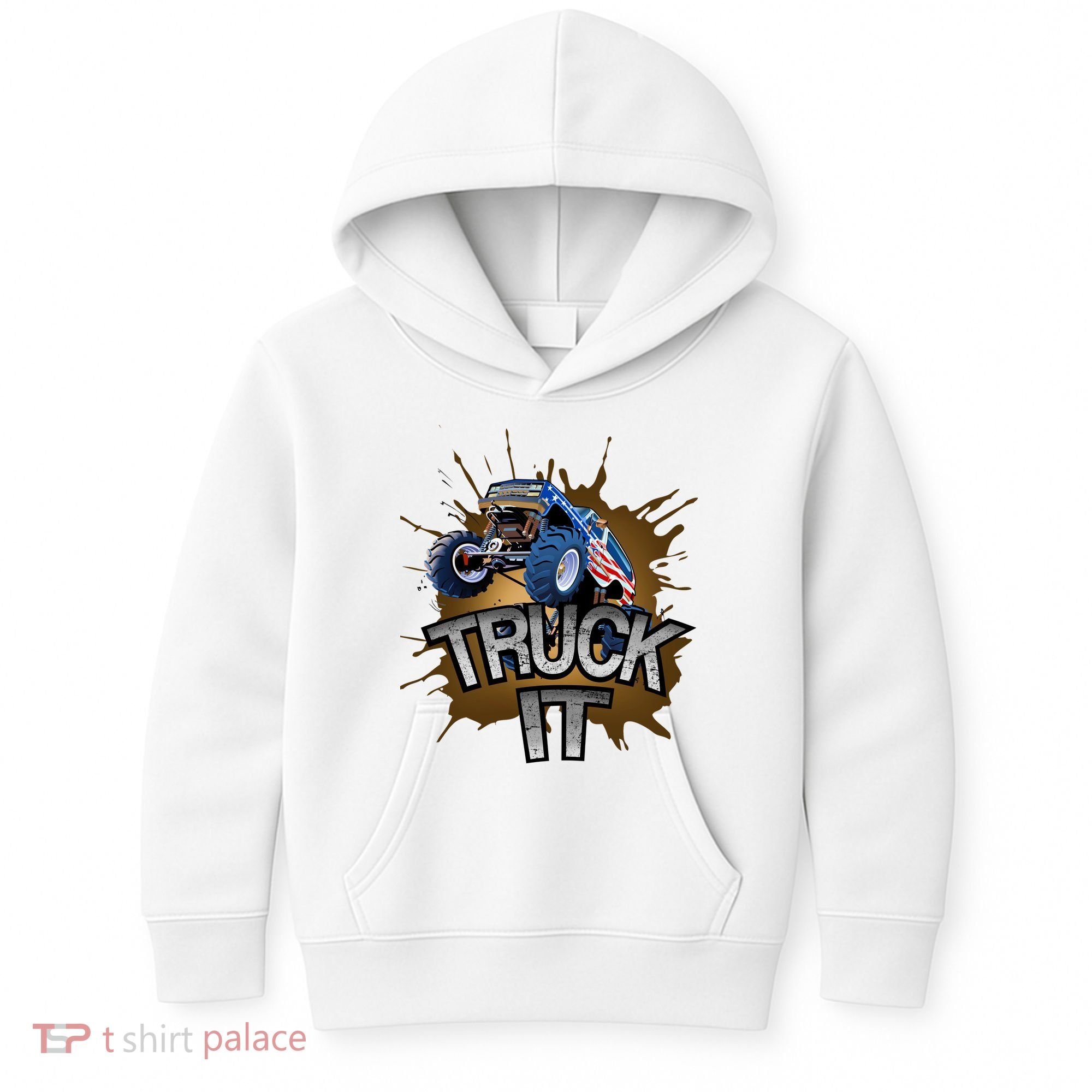 Truck It American Monster Truck Kids Hoodie