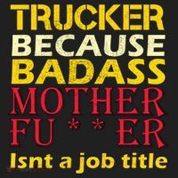 Trucker Badass Job Title  Hat thumb 2