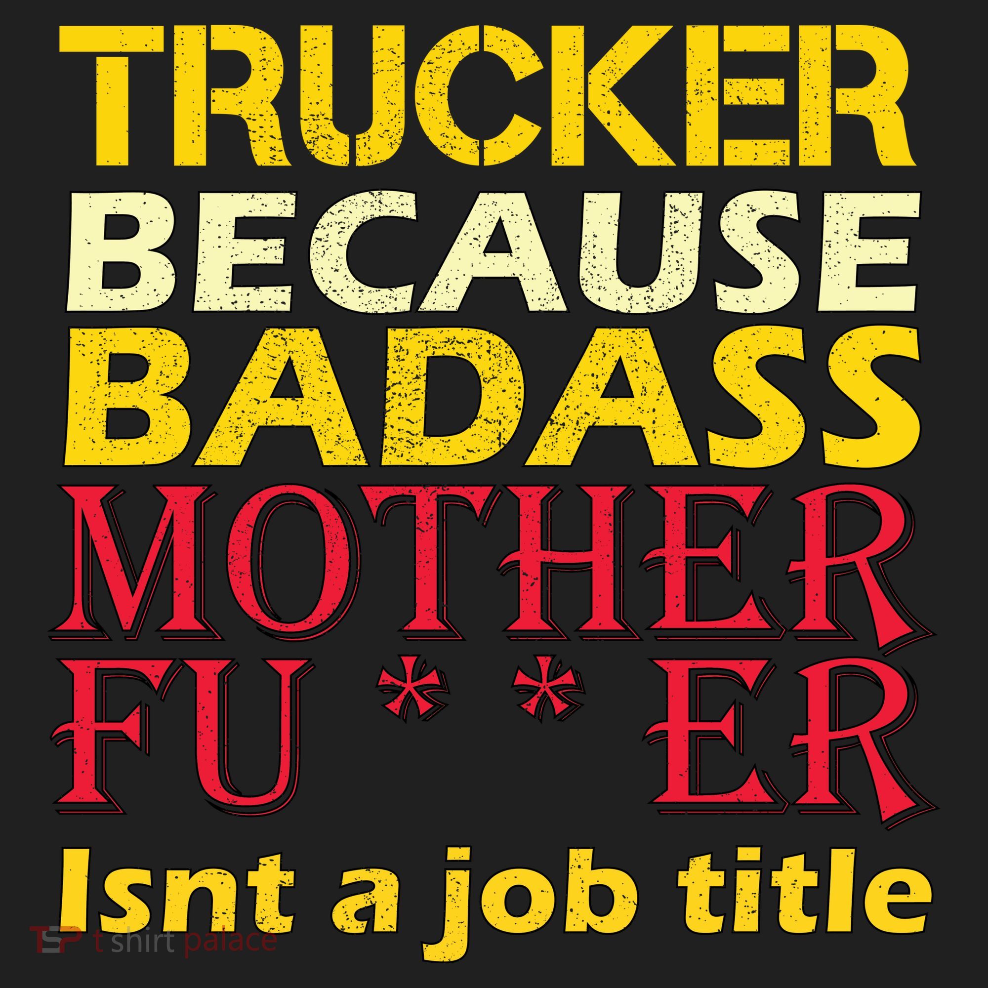 Trucker Badass Job Title  Golf Towel