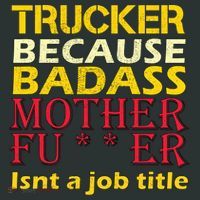 Trucker Badass Job Title  Mousepad thumb 1