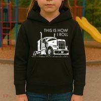 Truckers This Is How I Roll  Kids Hoodie thumb 3