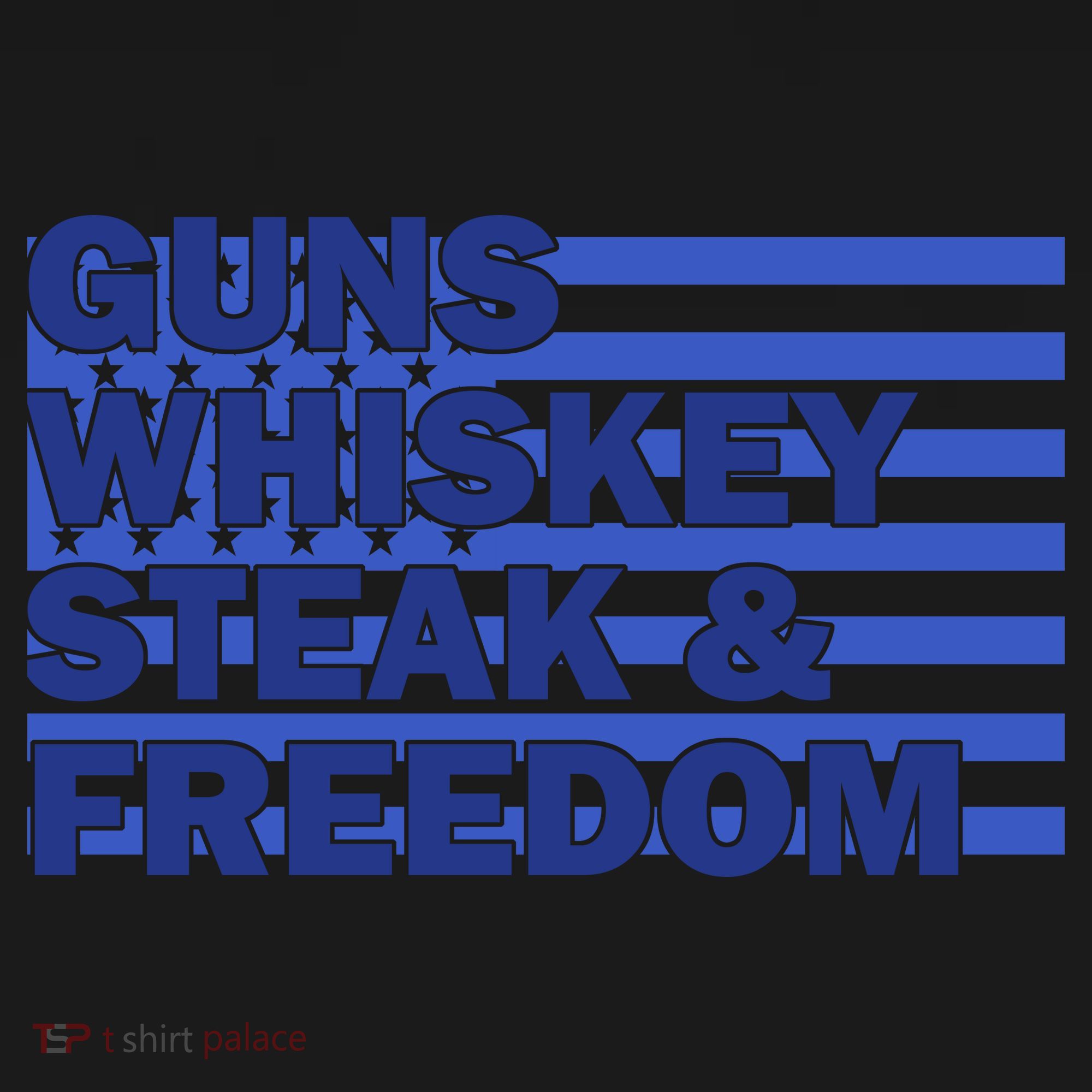True American Guns Whiskey Steak Freedom Coaster
