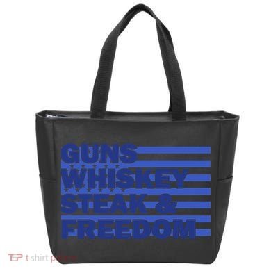 True American Guns Whiskey Steak Freedom Tote Bag