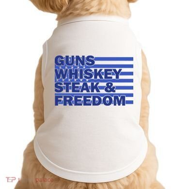 True American Guns Whiskey Steak Freedom Doggie Tank