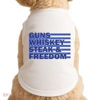 True American Guns Whiskey Steak Freedom Doggie Tank thumb 0
