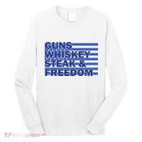 True American Guns Whiskey Steak Freedom Long Sleeve Shirt thumb 0