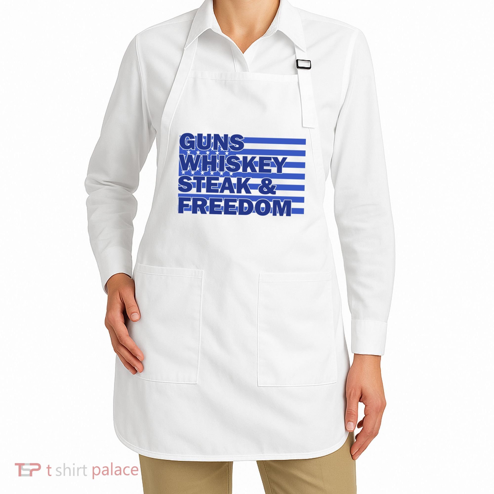 True American Guns Whiskey Steak Freedom Apron