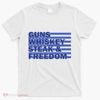 True American Guns Whiskey Steak Freedom T-Shirt thumb 0