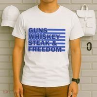 True American Guns Whiskey Steak Freedom T-Shirt thumb 6