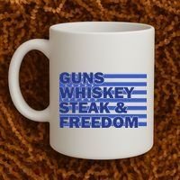 True American Guns Whiskey Steak Freedom Coffee Mug thumb 2
