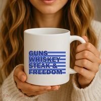 True American Guns Whiskey Steak Freedom Coffee Mug thumb 3