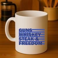 True American Guns Whiskey Steak Freedom Coffee Mug thumb 4