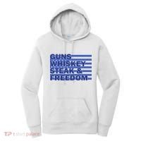 True American Guns Whiskey Steak Freedom Women's Hoodie thumb 0