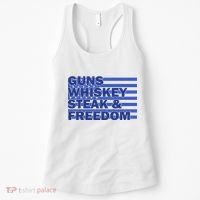 True American Guns Whiskey Steak Freedom Women's Tank Top thumb 0