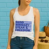 True American Guns Whiskey Steak Freedom Women's Tank Top thumb 2
