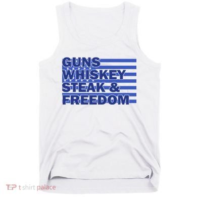 True American Guns Whiskey Steak Freedom Tank Top