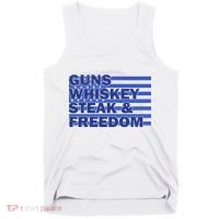 True American Guns Whiskey Steak Freedom Tank Top thumb 0