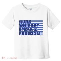 True American Guns Whiskey Steak Freedom Toddler T-Shirt thumb 0
