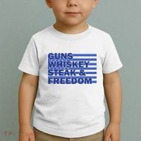 True American Guns Whiskey Steak Freedom Toddler T-Shirt thumb 2