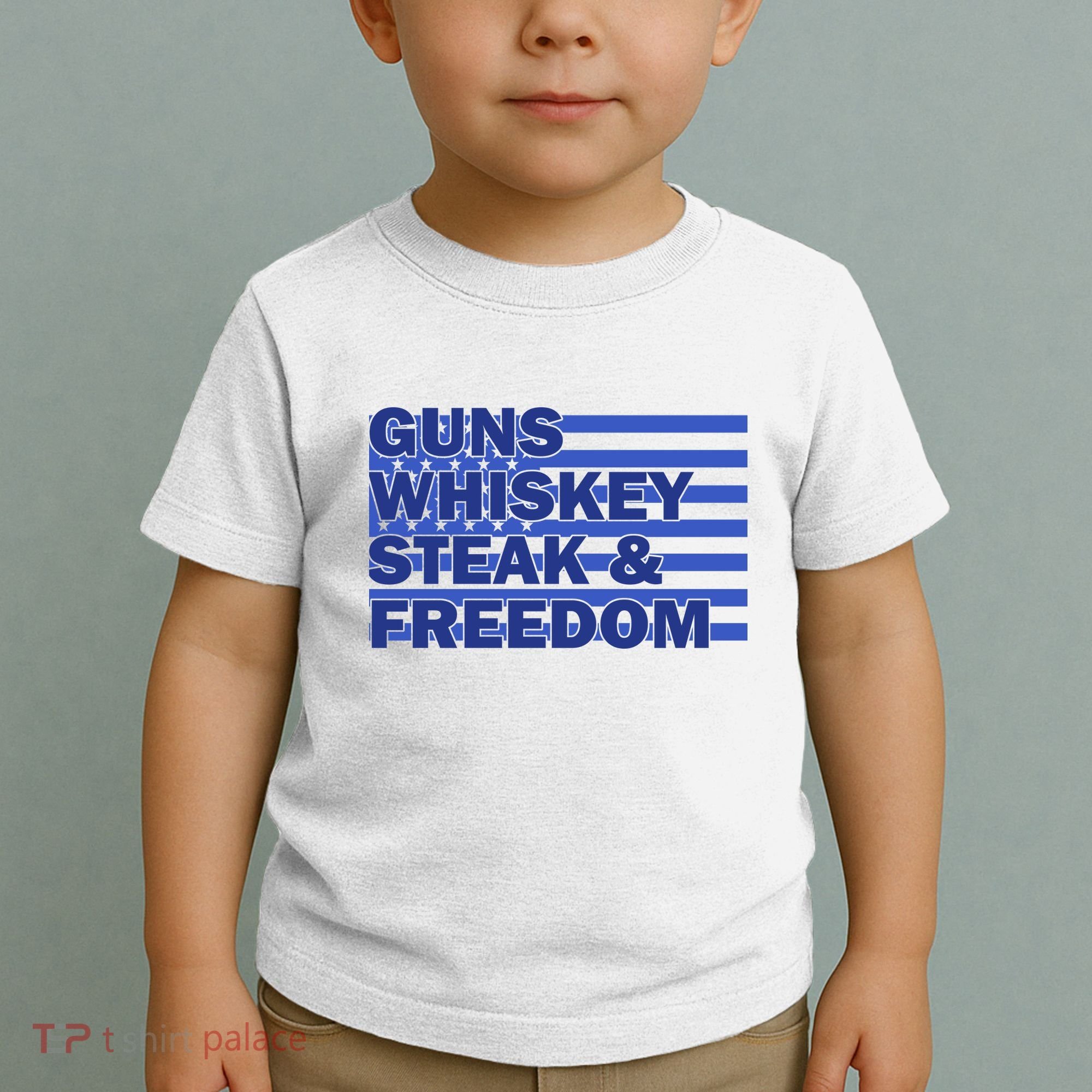 True American Guns Whiskey Steak Freedom Toddler T-Shirt