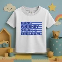 True American Guns Whiskey Steak Freedom Toddler T-Shirt thumb 3