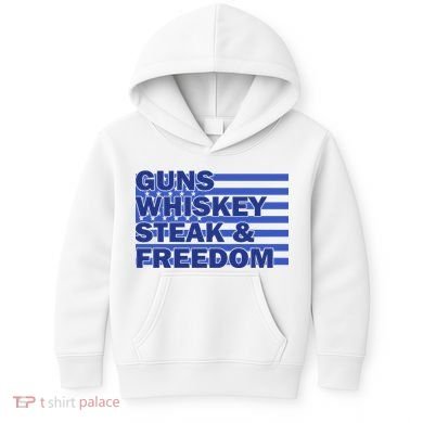True American Guns Whiskey Steak Freedom Kids Hoodie