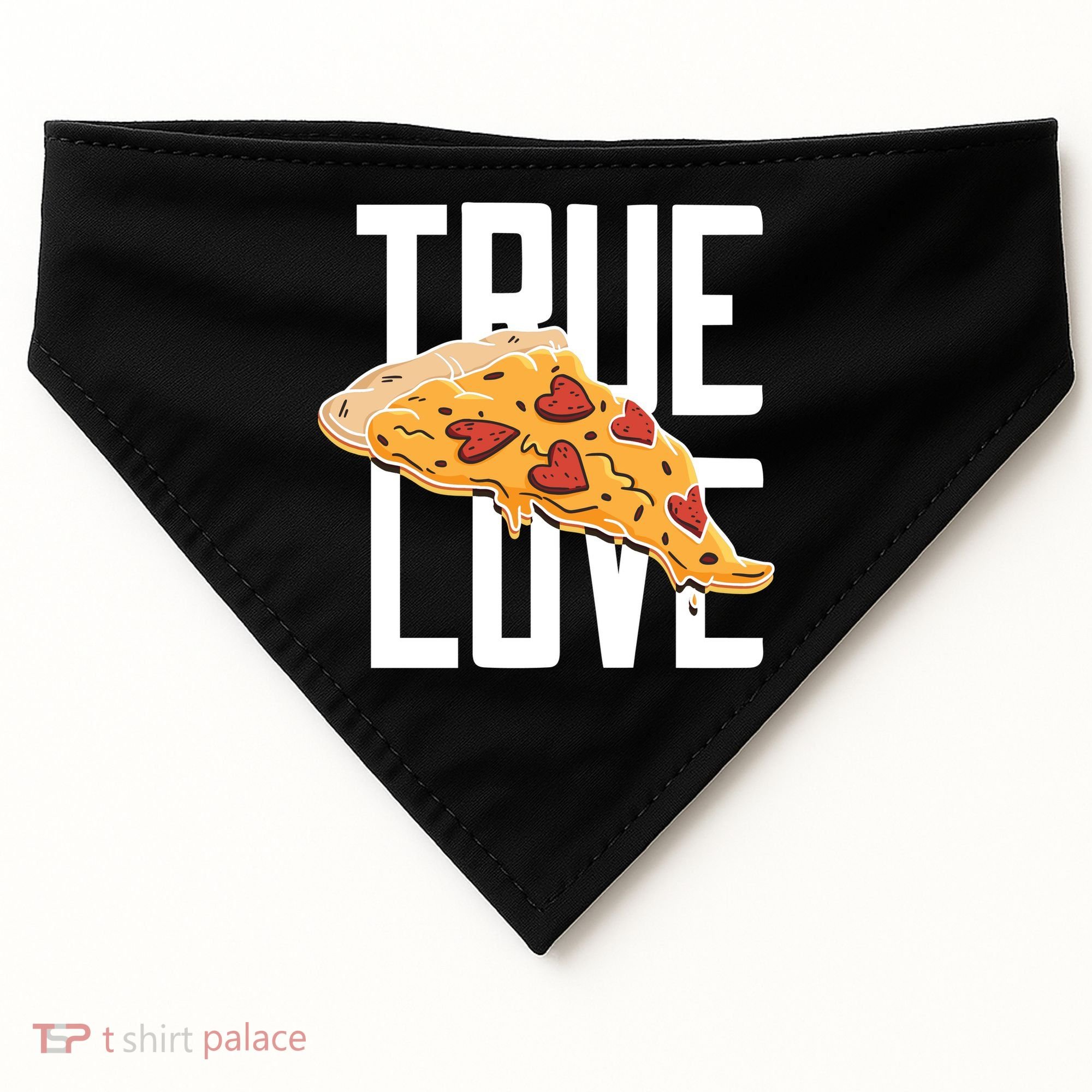 True Love Heart Pizza USA-Made Doggie Bandana