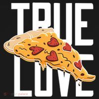 True Love Heart Pizza USA-Made Doggie Bandana thumb 2