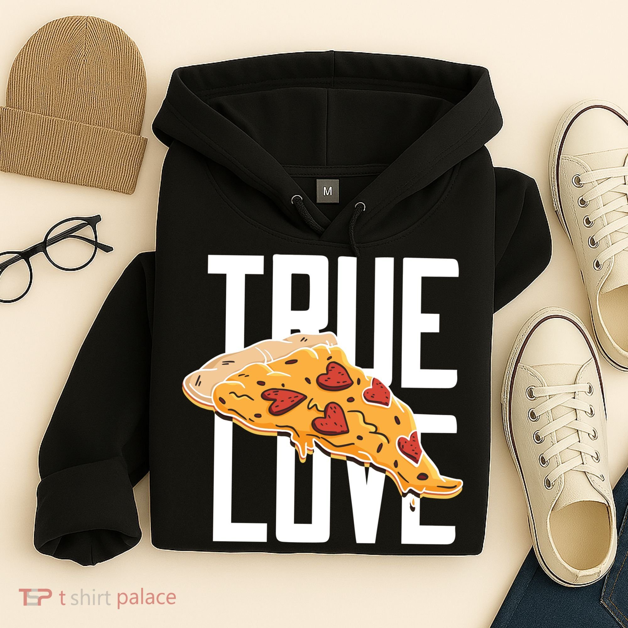 True Love Heart Pizza Hoodie