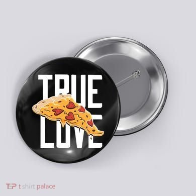 True Love Heart Pizza Button