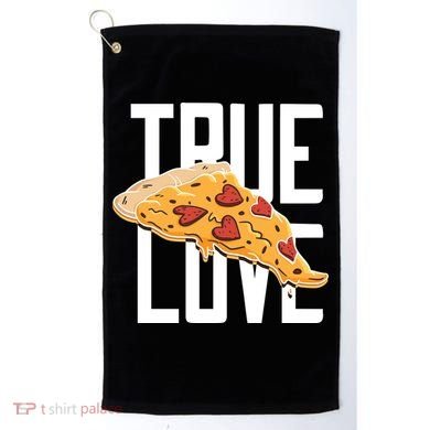 True Love Heart Pizza Golf Towel