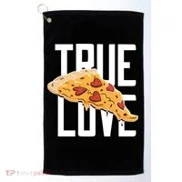 True Love Heart Pizza Golf Towel thumb 0