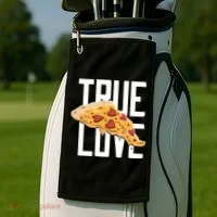 True Love Heart Pizza Golf Towel thumb 2