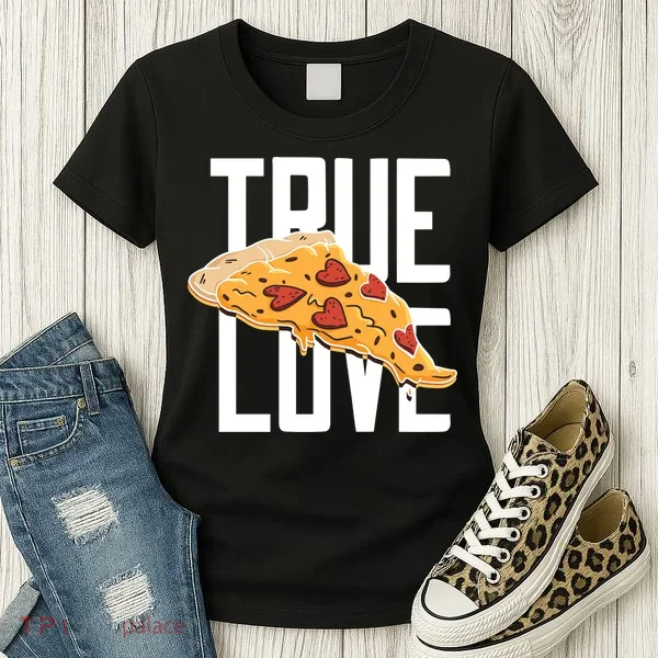 True Love Heart Pizza Women's T-Shirt