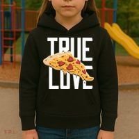 True Love Heart Pizza Kids Hoodie thumb 3