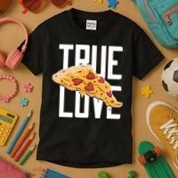 True Love Heart Pizza Kids T-Shirt thumb 3