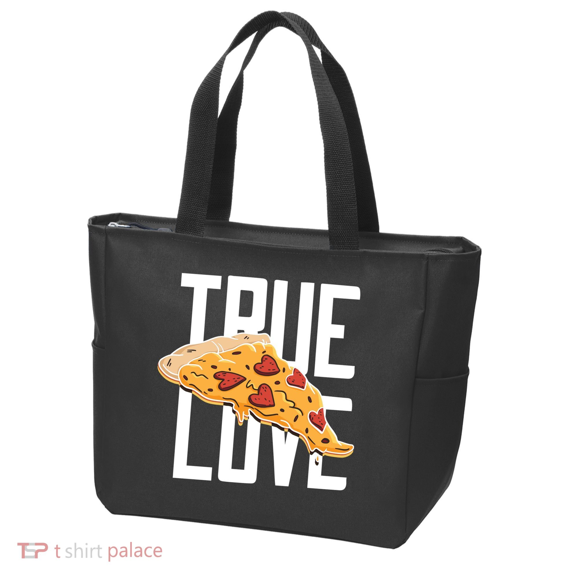 True Love Heart Pizza Tote Bag