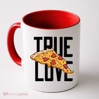 True Love Heart Pizza Coffee Mug thumb 0