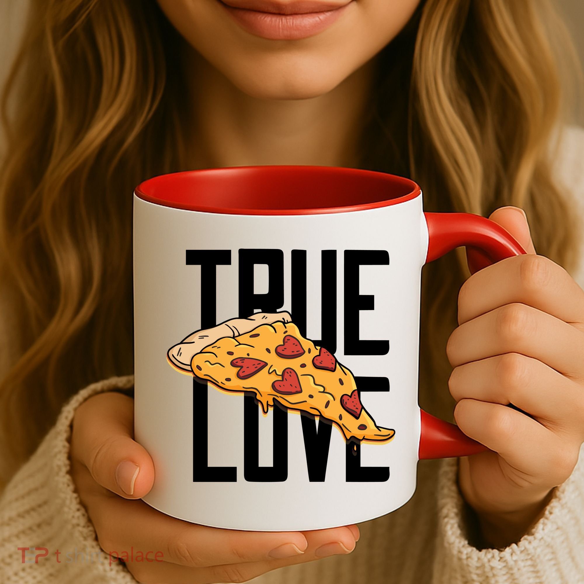 True Love Heart Pizza Coffee Mug