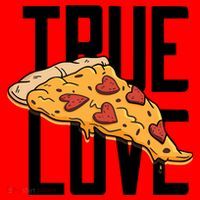True Love Heart Pizza Santa Hat thumb 1