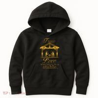 True Love Was Born In A Stable Kids Hoodie thumb 0