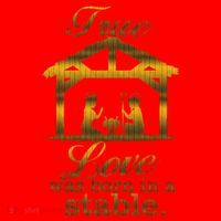 True Love Was Born In A Stable Santa Hat thumb 1