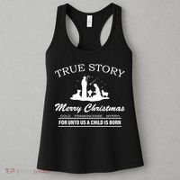True Story Merry Christmas Jesus Christ  Women's Tank Top thumb 3