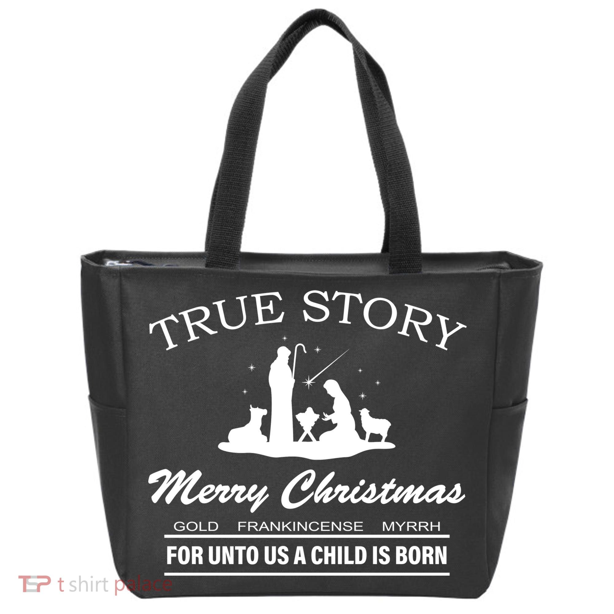 True Story Merry Christmas Jesus Christ  Tote Bag