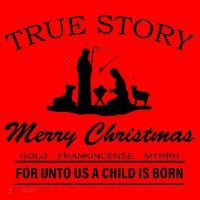 True Story Merry Christmas Jesus Christ  Santa Hat thumb 1