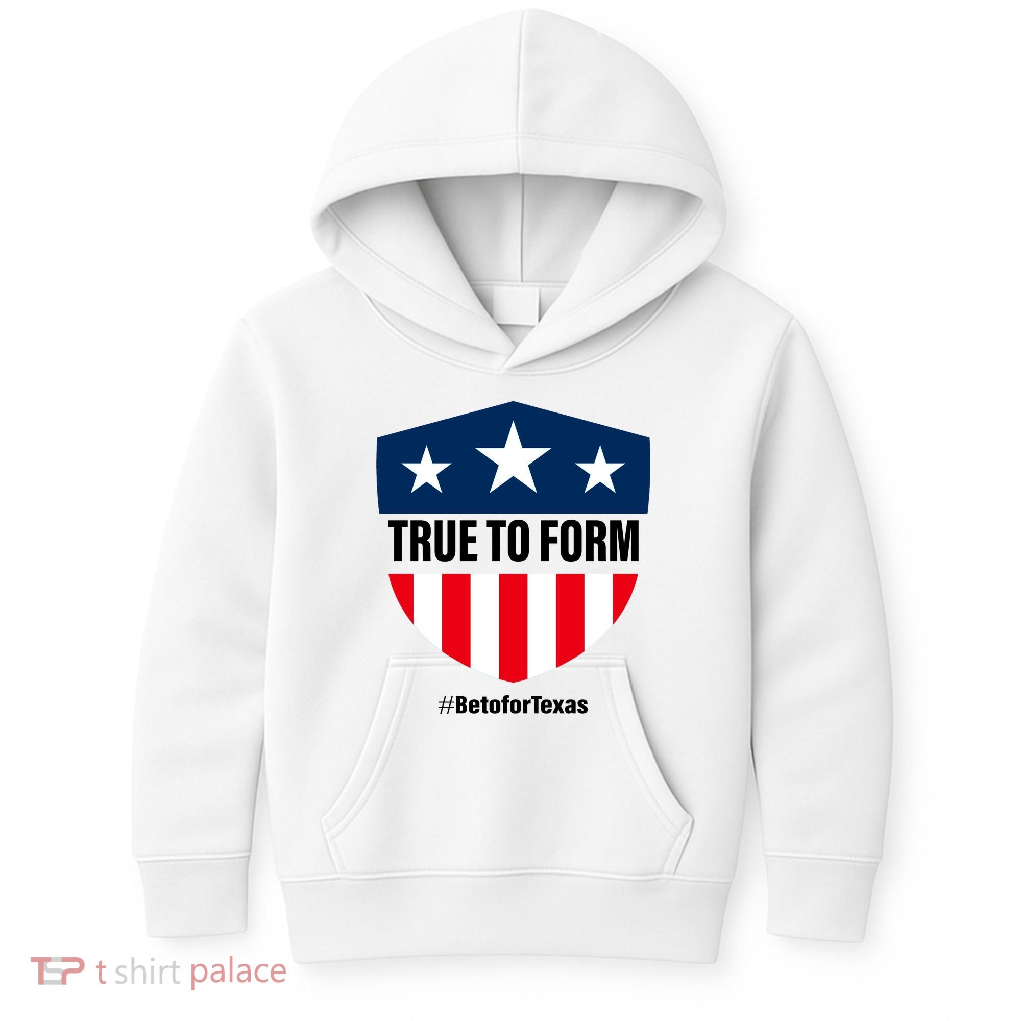 True To Form Beto for Texas American Shield Kids Hoodie