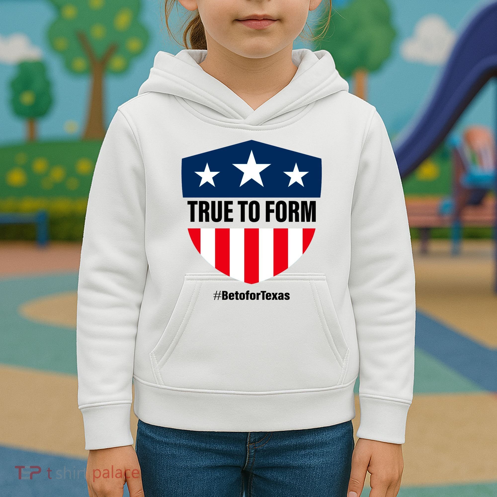 True To Form Beto for Texas American Shield Kids Hoodie