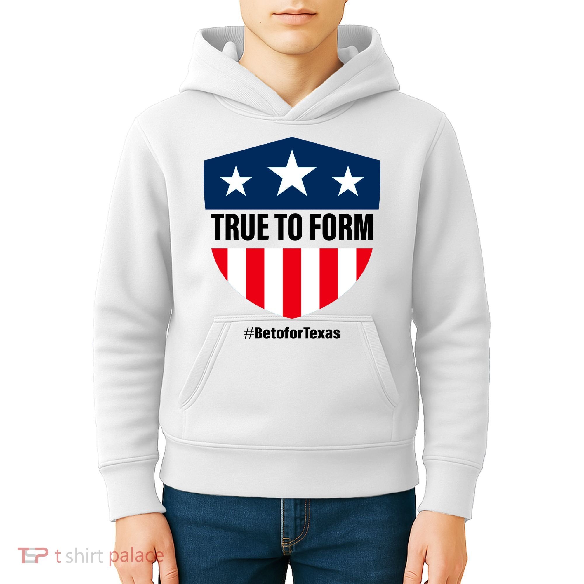 True To Form Beto for Texas American Shield Kids Hoodie