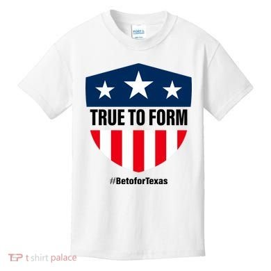 True To Form Beto for Texas American Shield Kids T-Shirt